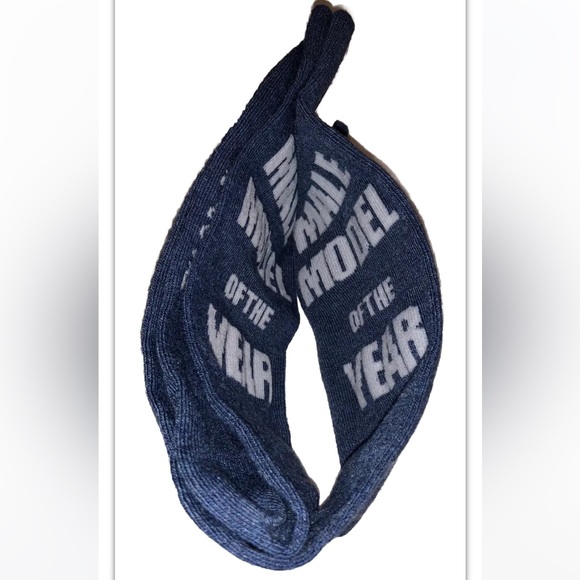 Zoolander Crew Socks 1 Pair Men 6.5-12 Blue White Male Model Of The Year Stiller - Picture 6 of 10